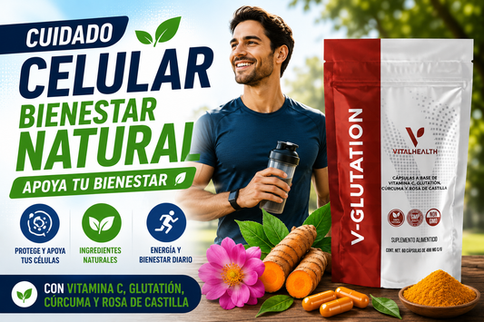 V-GLUTATION: el antioxidante maestro para el bienestar y protección celular